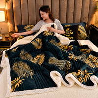 HKM-216979 Cashmere Three-Layer Blanket - Warm and Cozy for All Seasons