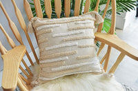 HKM-217043 Tufted and Looped Cotton Pillowcases – Fringed Long Waist Cushion Covers in Multiple Sizes