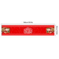 HKM-217107 Christmas Polyester & Oxford Cloth Table Runner - 180x35cm