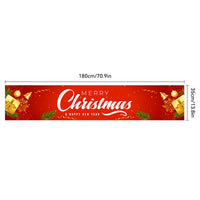 HKM-217107 Christmas Polyester & Oxford Cloth Table Runner - 180x35cm