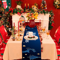 HKM-217107 Christmas Polyester & Oxford Cloth Table Runner - 180x35cm