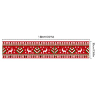 HKM-217107 Christmas Polyester & Oxford Cloth Table Runner - 180x35cm