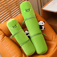 HKM-217107 Panda-Themed Long Cylinder Pillow for Side Sleeping and Leg Support