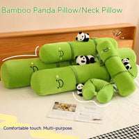 HKM-217107 Panda-Themed Long Cylinder Pillow for Side Sleeping and Leg Support