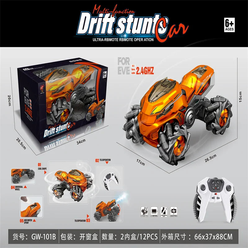 HKM-217235 2.4GHz Remote Control Drift Motorcycle Toy with 360° Rotation for Kids