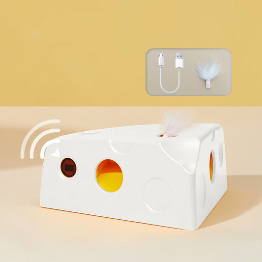 HKM-217427 Creative Cheese Style Electric Smart Cat Toy