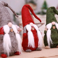 HKM-217427 European Style Christmas Figurine - Old Man with Soft Beard, Self-Standing Cloth Decoration