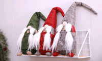 HKM-217427 European Style Christmas Figurine - Old Man with Soft Beard, Self-Standing Cloth Decoration