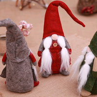 HKM-217427 European Style Christmas Figurine - Old Man with Soft Beard, Self-Standing Cloth Decoration