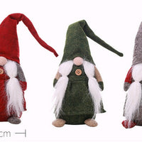 HKM-217427 European Style Christmas Figurine - Old Man with Soft Beard, Self-Standing Cloth Decoration