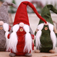 HKM-217427 European Style Christmas Figurine - Old Man with Soft Beard, Self-Standing Cloth Decoration
