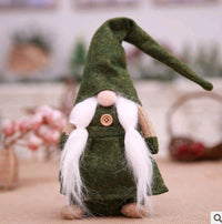 HKM-217427 European Style Christmas Figurine - Old Man with Soft Beard, Self-Standing Cloth Decoration