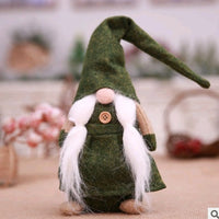 HKM-217427 European Style Christmas Figurine - Old Man with Soft Beard, Self-Standing Cloth Decoration