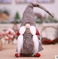 HKM-217427 European Style Christmas Figurine - Old Man with Soft Beard, Self-Standing Cloth Decoration