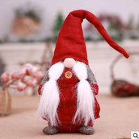 HKM-217427 European Style Christmas Figurine - Old Man with Soft Beard, Self-Standing Cloth Decoration