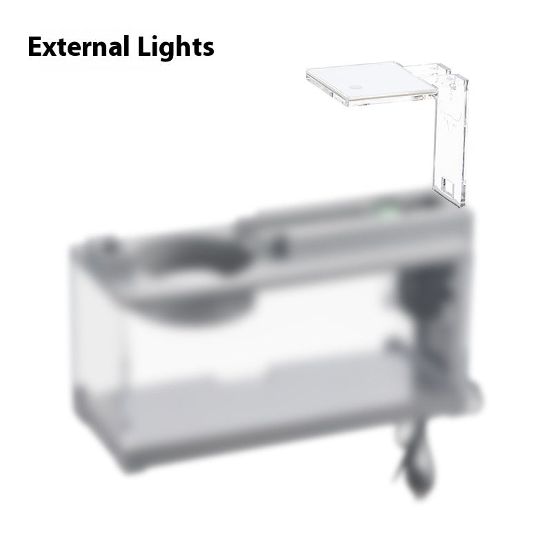 HKM-217491 Small Creative Micro Landscape Fish Tank with Mute Water Pump and Built-in Light