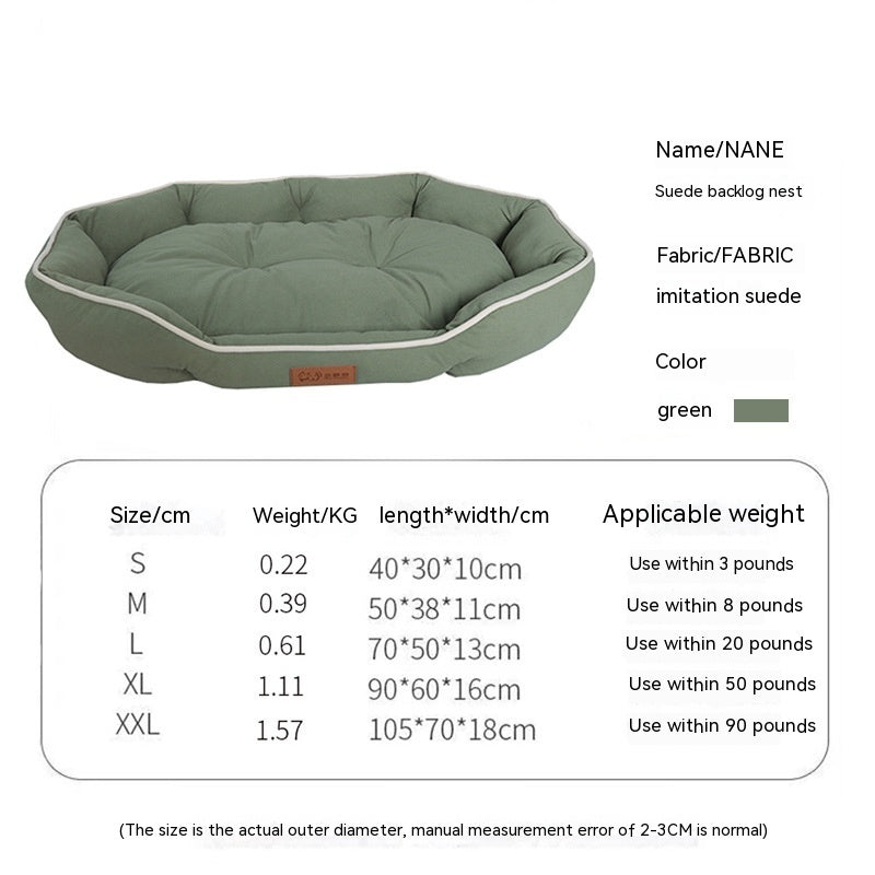 HKM-217619 Cozy Oval Suede Pet Nest for Dogs and Cats in Various Sizes and Colors