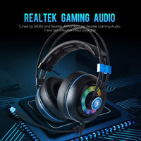 HKM-217875 Wired Headset with Colorful Surround Stereo Sound and Microphone for PC Use