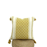HKM-218195 Geometric Striped Woven Jacquard Cushion Cover in Vibrant Colors - 45x45cm