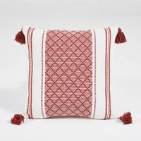 HKM-218195 Geometric Striped Woven Jacquard Cushion Cover in Vibrant Colors - 45x45cm
