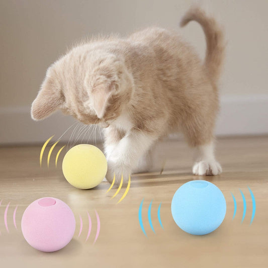 HKM-218323 Interactive Sound-Generating Cat Toy Ball with Catnip for Engaging Playtime