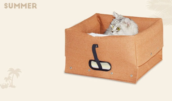 HKM-218515 Cat Supplies Cat Kennel Woolen Felt Four Seasons Princess Dog