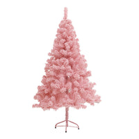 HKM-218579 60CM Pink Flocked Christmas Tree Decoration for Home and Office