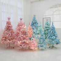 HKM-218579 60CM Pink Flocked Christmas Tree Decoration for Home and Office
