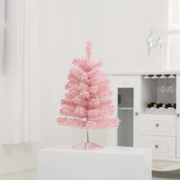 HKM-218579 60CM Pink Flocked Christmas Tree Decoration for Home and Office