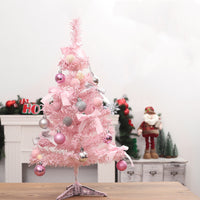 HKM-218579 60CM Pink Flocked Christmas Tree Decoration for Home and Office