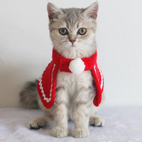 HKM-218579 Festive Dog and Cat Scarf and Hat Set with Christmas Cloak Options