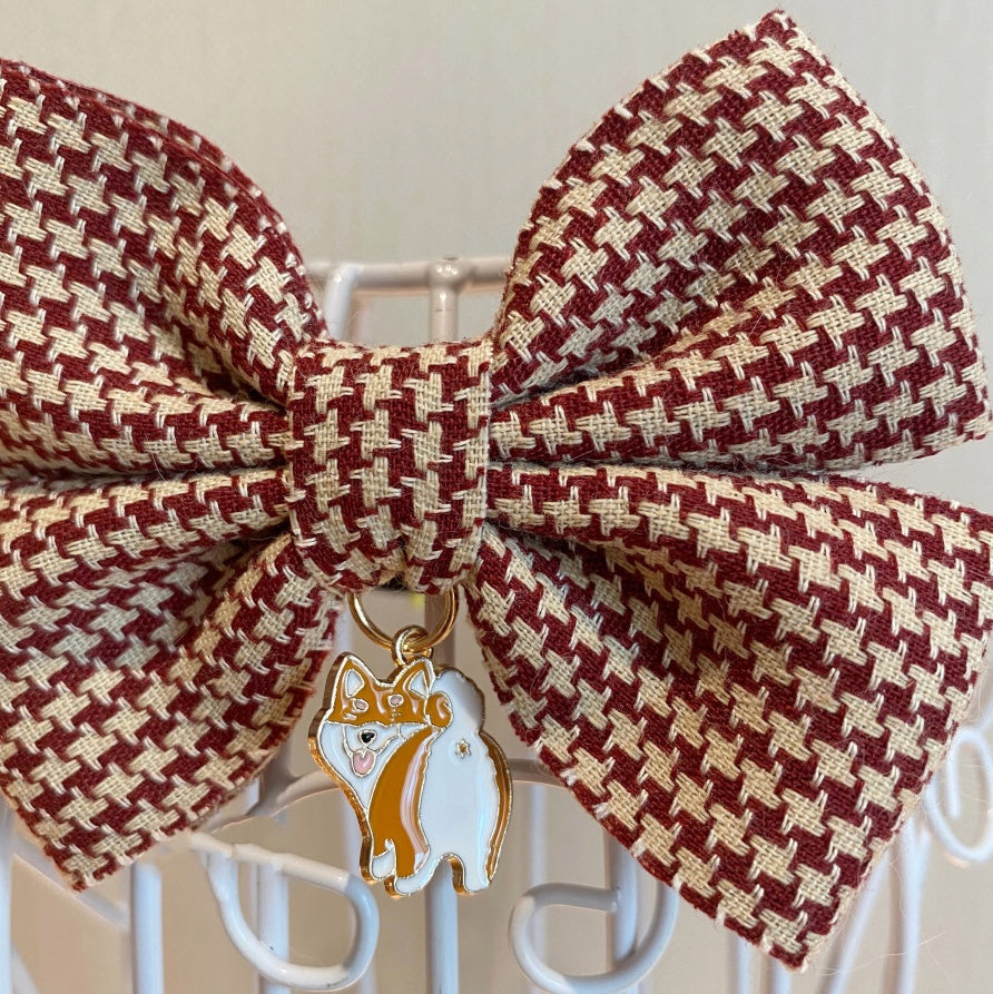 HKM-218643 Stylish Cat Bow Tie Collar with Bell - Multiple Color Options Available