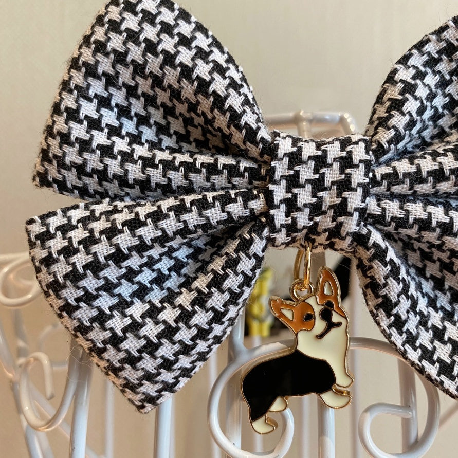 HKM-218643 Stylish Cat Bow Tie Collar with Bell - Multiple Color Options Available