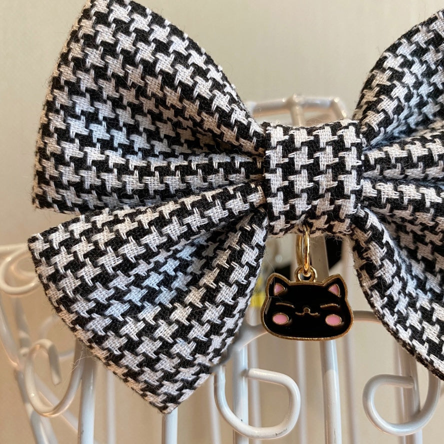 HKM-218643 Stylish Cat Bow Tie Collar with Bell - Multiple Color Options Available