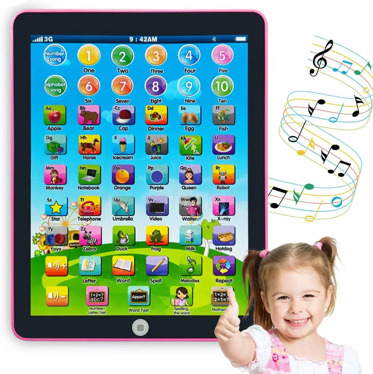 Educational Learning Tablet for Kids - Mini Portable Reading Machine for Ages 2-13