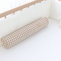 HKM-218771 Korean Cotton Bear Embroidery Headboard Pillow - Soft and Fluffy Comfort Pillow for Baby