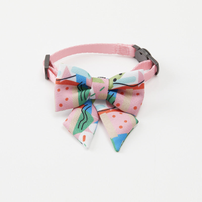 HKM-218835 Medium Polyester Pet Bow Tie for Cats and Small Dogs, Stylish Accessory