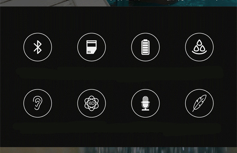 HKM-219027 Bluetooth Waterproof Stereo Headphones for Swimming and Running, Model SM608, with 8 Levels of Sound, Voice Control, and Multi-Point Connection