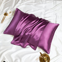 HKM-219091 Silk Pillowcase Set, Solid Color, 48cm x 74cm, Soft and Smooth Fabric
