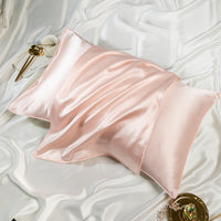 HKM-219091 Silk Pillowcase Set, Solid Color, 48cm x 74cm, Soft and Smooth Fabric