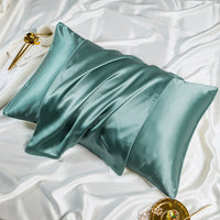 HKM-219091 Silk Pillowcase Set, Solid Color, 48cm x 74cm, Soft and Smooth Fabric