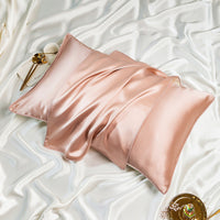 HKM-219091 Silk Pillowcase Set, Solid Color, 48cm x 74cm, Soft and Smooth Fabric