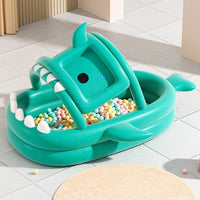 HKM-219219 Inflatable Shark-Shaped Baby Pool with Awning, Large Eco-Friendly PVC Design for Summer Fun