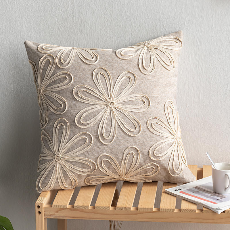 HKM-219347 Light Luxury New Chinese Style Plush Sofa Cushion - Simple Modern Design, 45x45cm