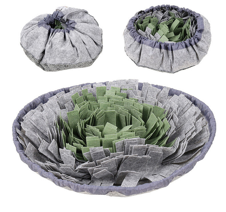 HKM-219475 Sniff Bowl Sniff Cushion for Pets – Interactive Felt Cloth Bite Toy in Various Colors