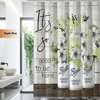 HKM-219667 Waterproof Mildew-proof 3D Floral Bathroom Curtain - Modern Design, Multiple Sizes Available