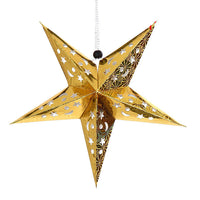 HKM-219731 Five-Pointed Star Christmas Ornaments in Gold, Red, Blue, Green, Silver - 30cm, 45cm, 60cm