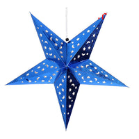 HKM-219731 Five-Pointed Star Christmas Ornaments in Gold, Red, Blue, Green, Silver - 30cm, 45cm, 60cm
