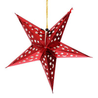 HKM-219731 Five-Pointed Star Christmas Ornaments in Gold, Red, Blue, Green, Silver - 30cm, 45cm, 60cm