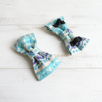 HKM-219795 Blue Polyester Pet Bow Tie Collar - Adjustable Sizes XS to XL